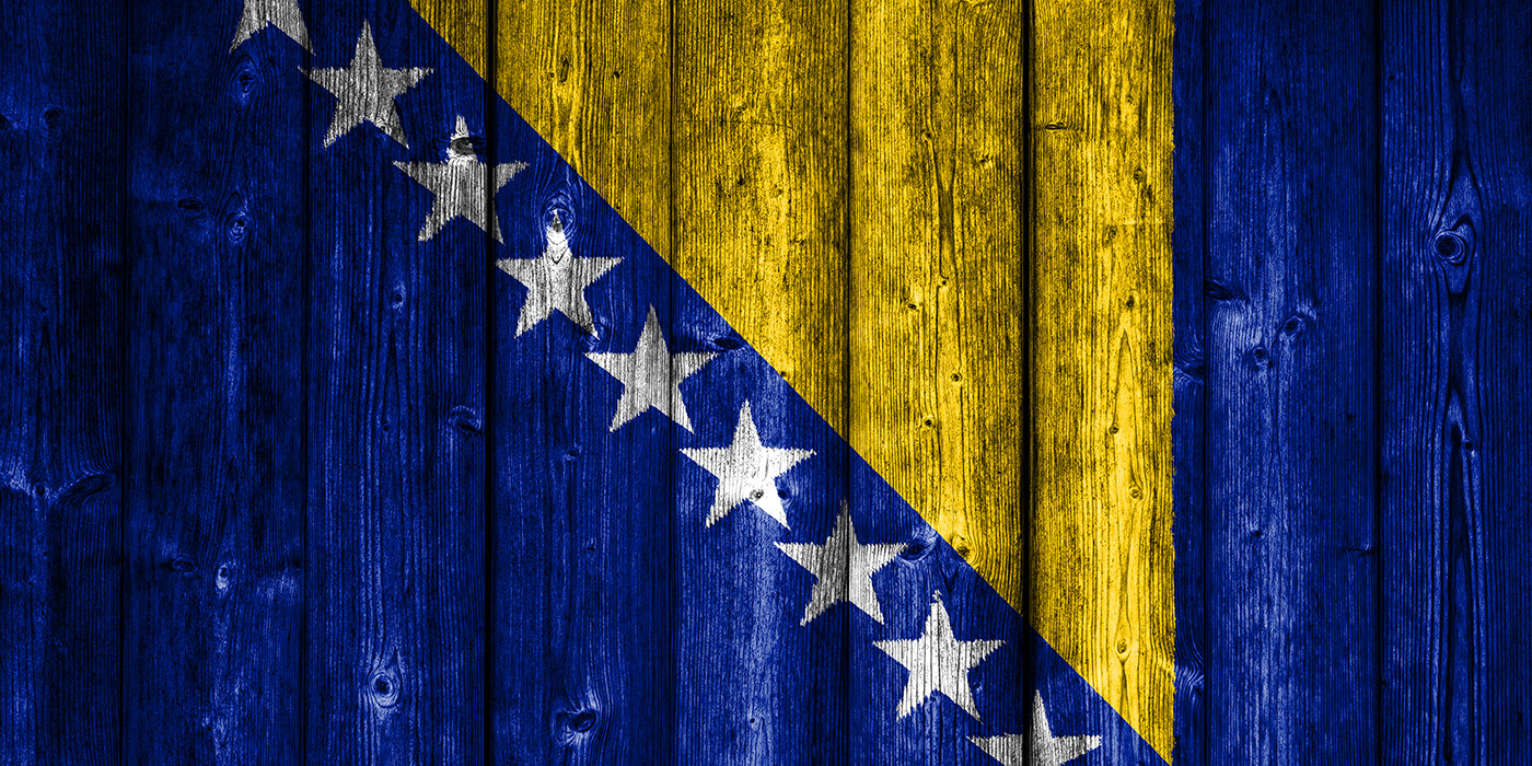 Flagge von bosnien und herzegowina