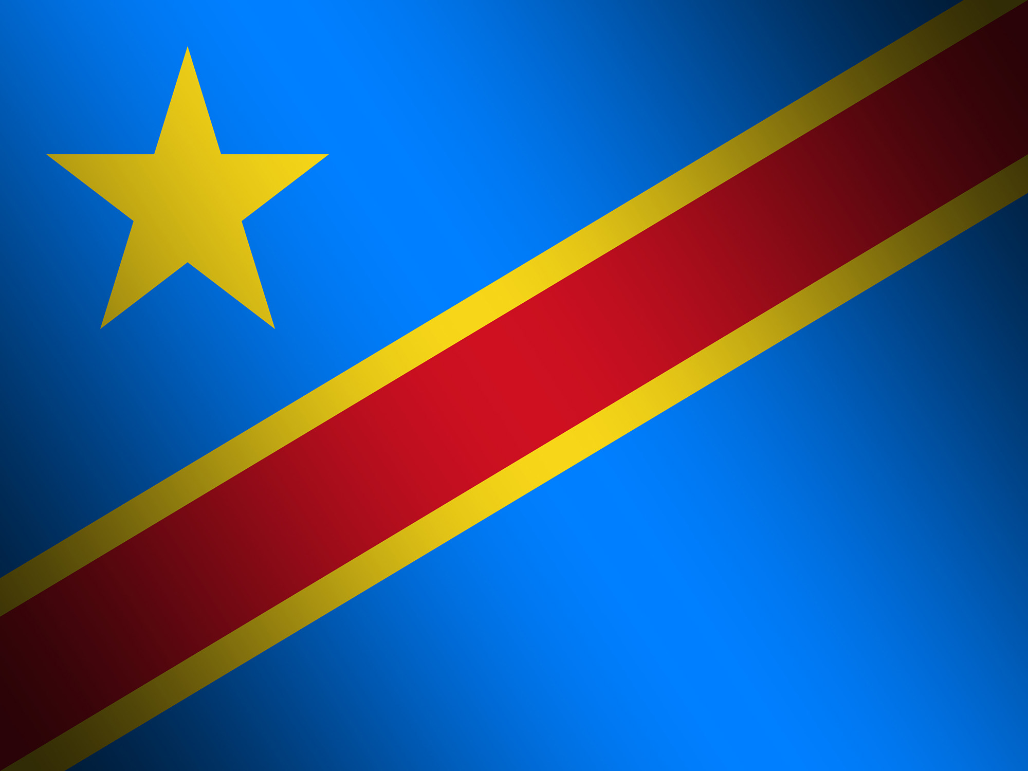Die Flagge der Demokratischen Republik Kongo Wagrati