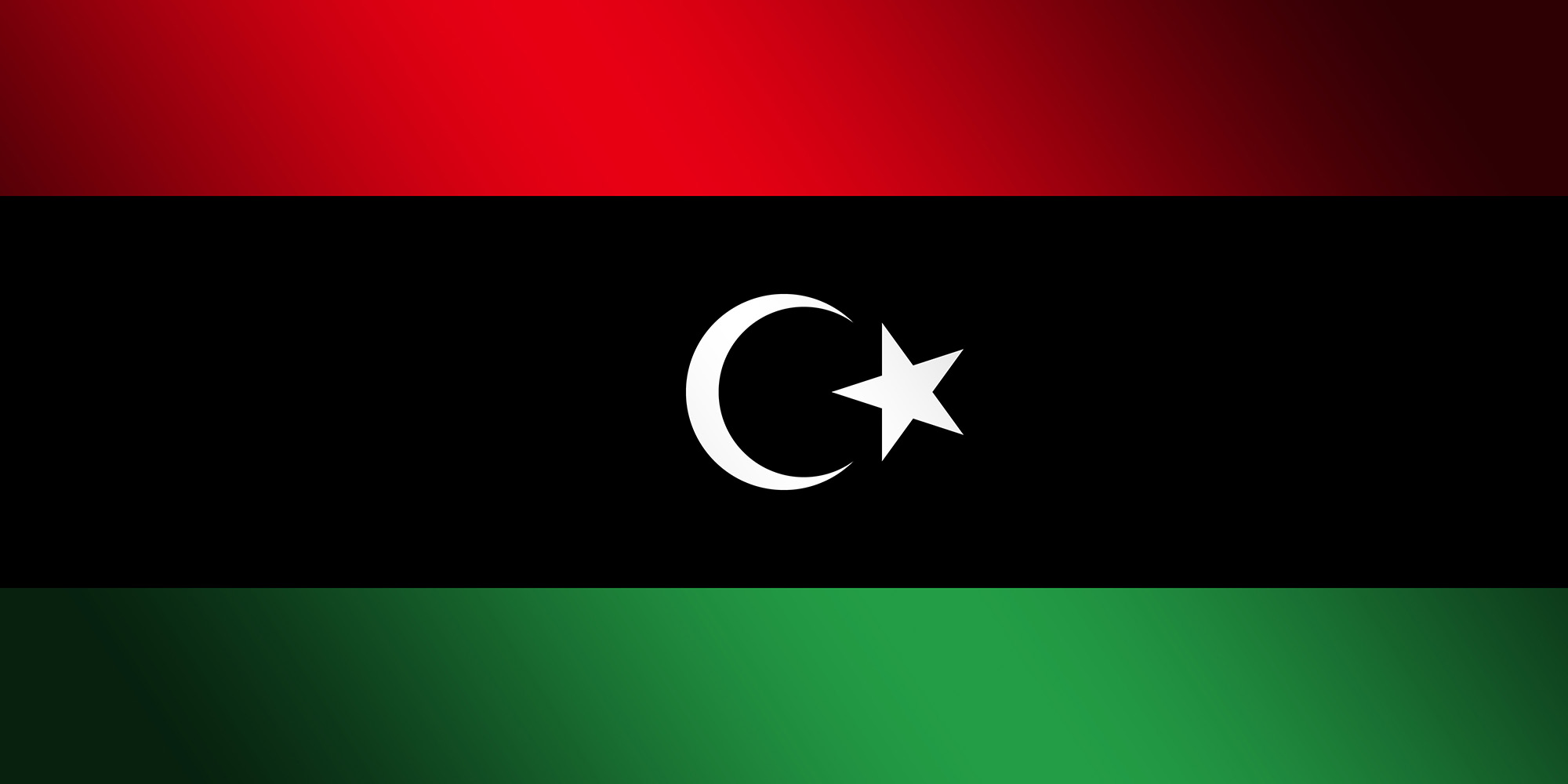 Die Flagge von Libyen Wagrati